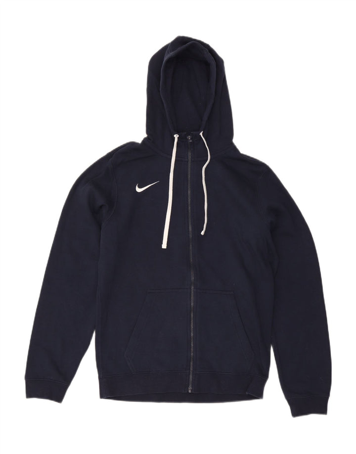 NIKE Pull à capuche zippé pour homme Petit coton bleu marine