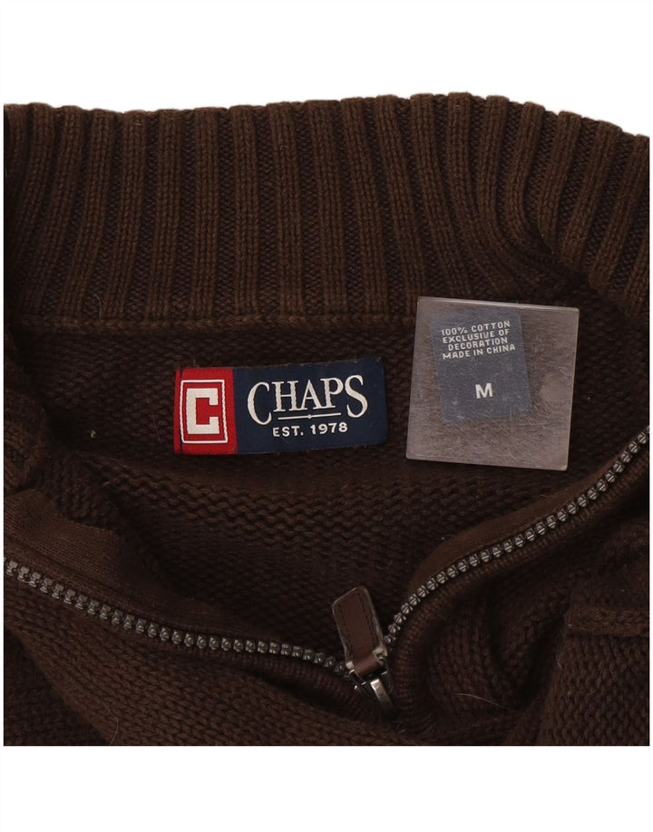 Chaps Pull Col Zippé Homme Marron Moyen Coton