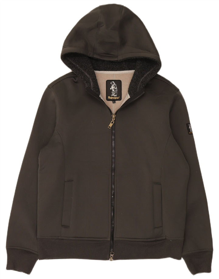 Refrigue Pull à capuche zippé XL vert homme