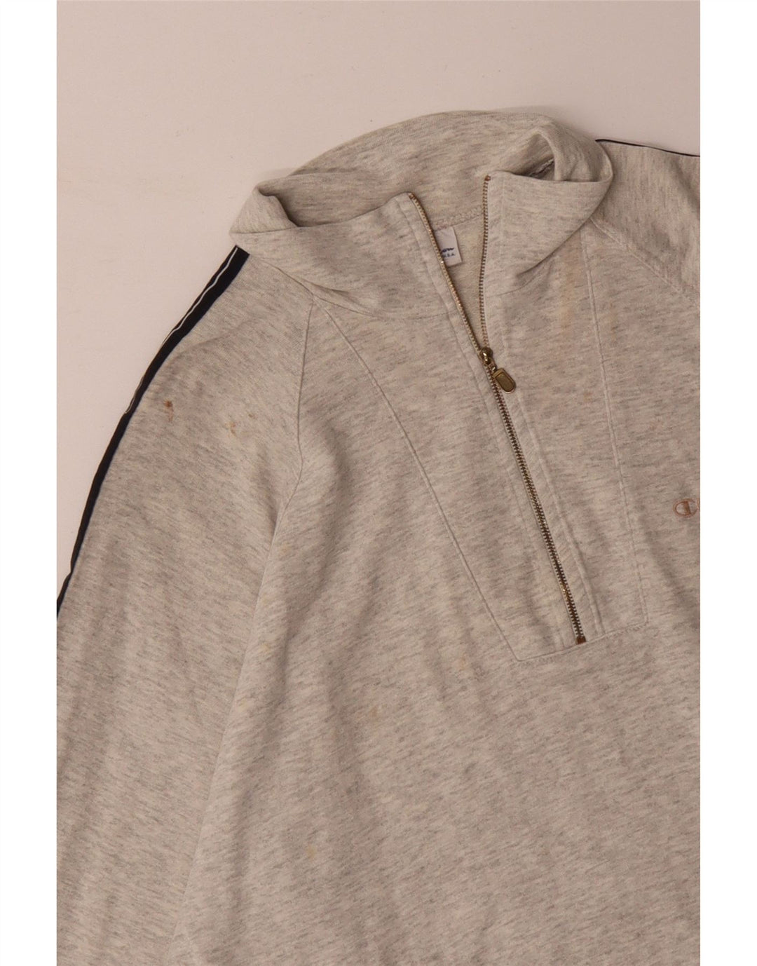 CHAMPION Sweat-shirt graphique à col zippé pour homme XL Gris Colorblock