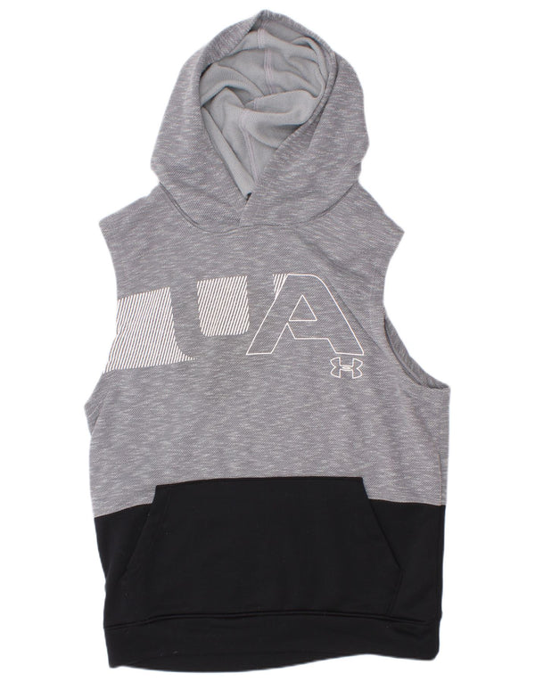 Under Armour Pull à capuche graphique pour garçon 11-12 ans Large Gris Colorblock