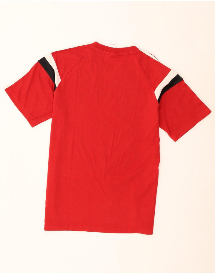 Adidas T-shirt graphique pour homme en coton color block rouge moyen