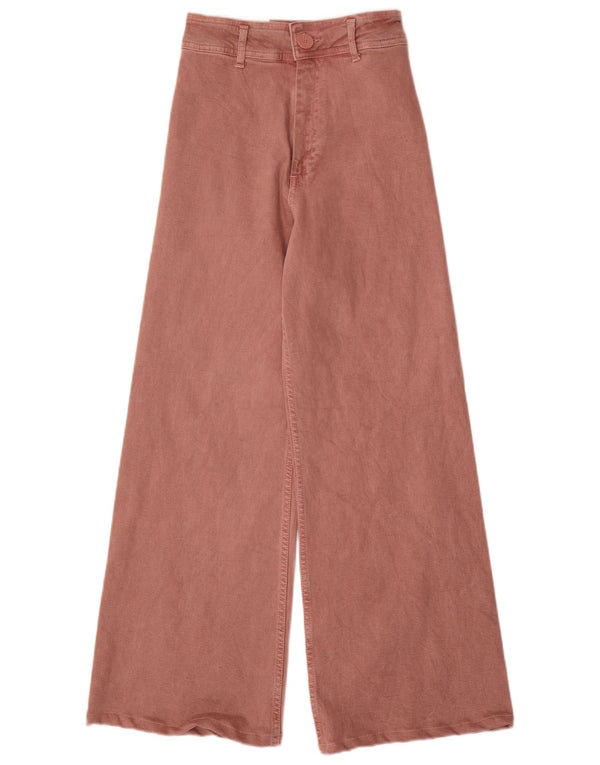 Zara Femme The Marine Jean Droit Large Jambe EU 34 2XS W24 L28 Rose