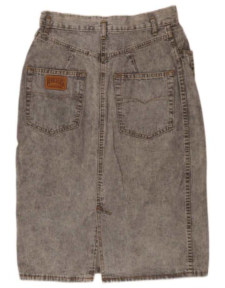 jupe en jean vintage femme W28 gris moyen