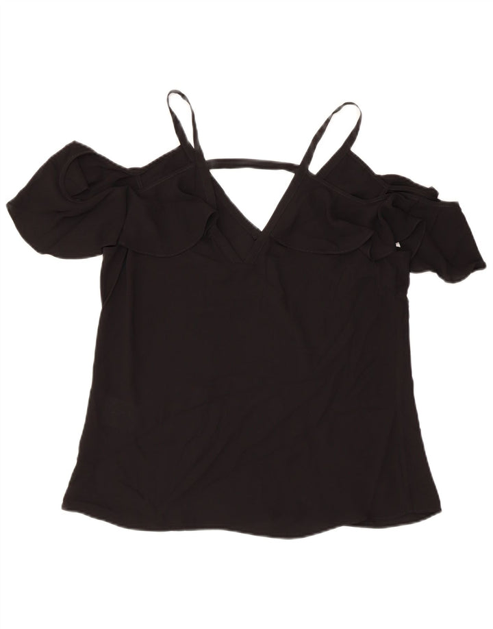 BCBGMAXAZRIA Haut à épaules dénudées pour femme UK 2 2XS Noir Polyester