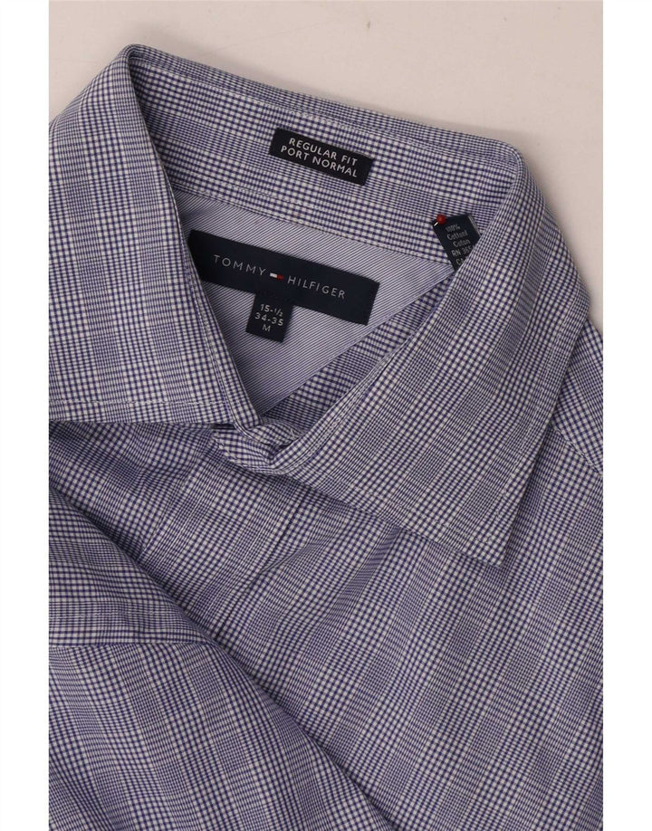 Tommy Hilfiger Chemise formelle pour homme Taille 15 1/2 Pied-de-poule bleu moyen