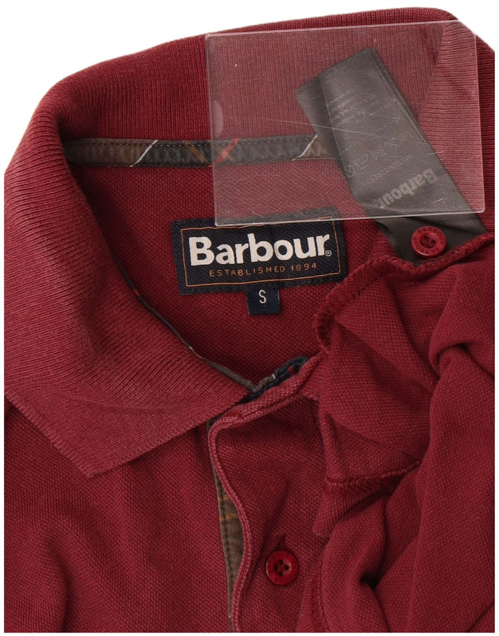 Barbour Polo Homme Petit Coton Bordeaux