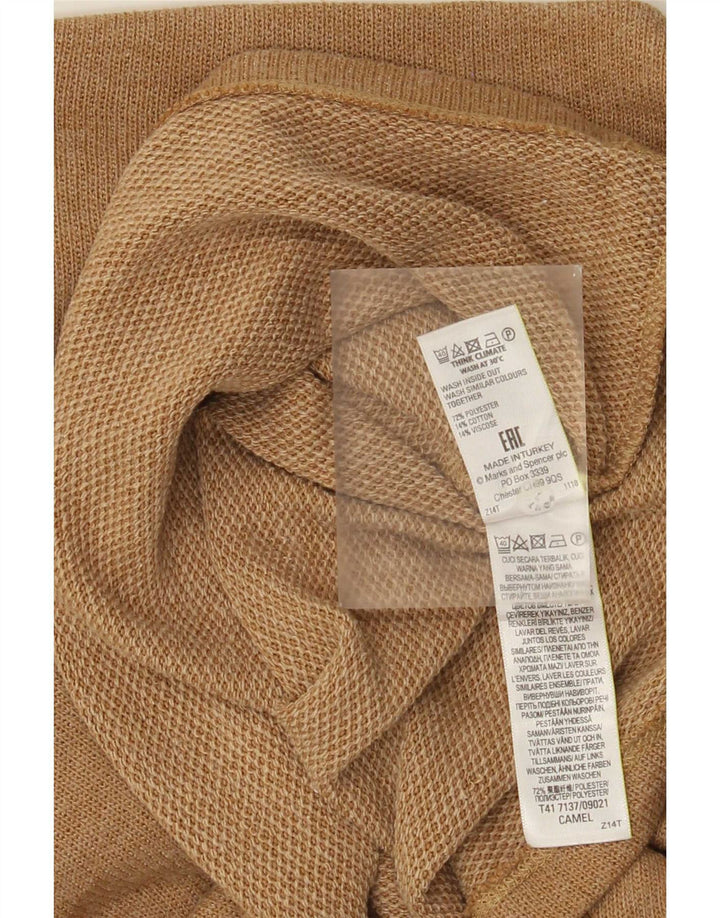 Marks & Spencer Haut à manches longues pour femme UK 12 Beige moyen Polyester