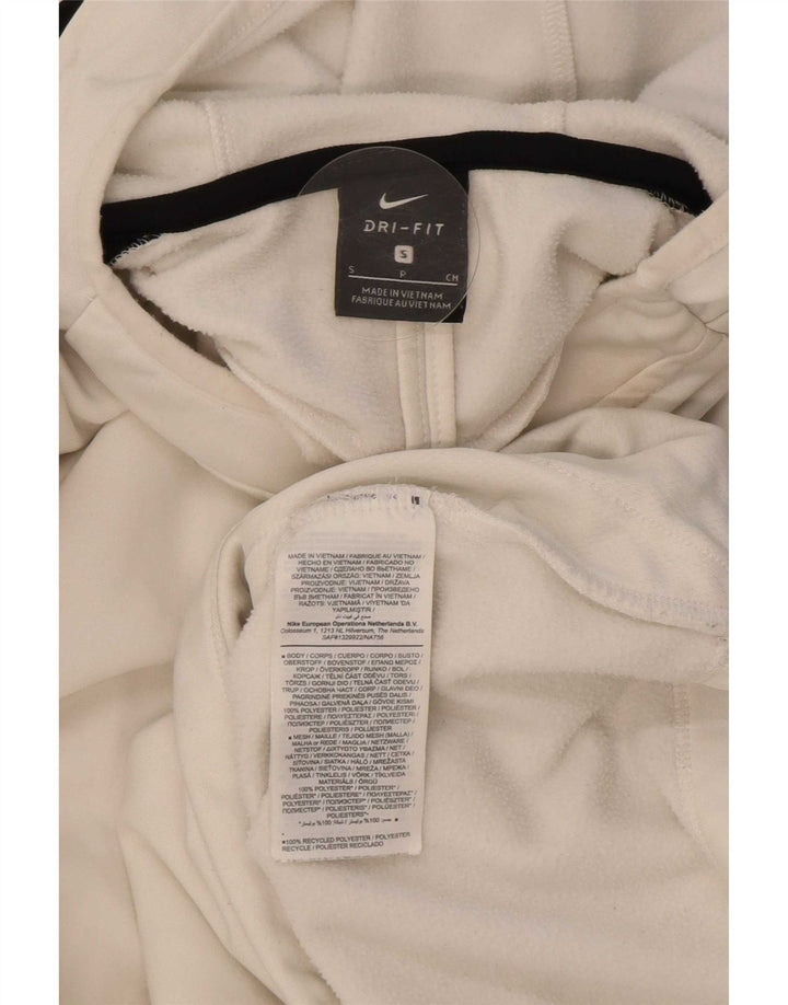 Nike Homme Dri Fit Sweat à capuche Petit Blanc Colorblock Polyester