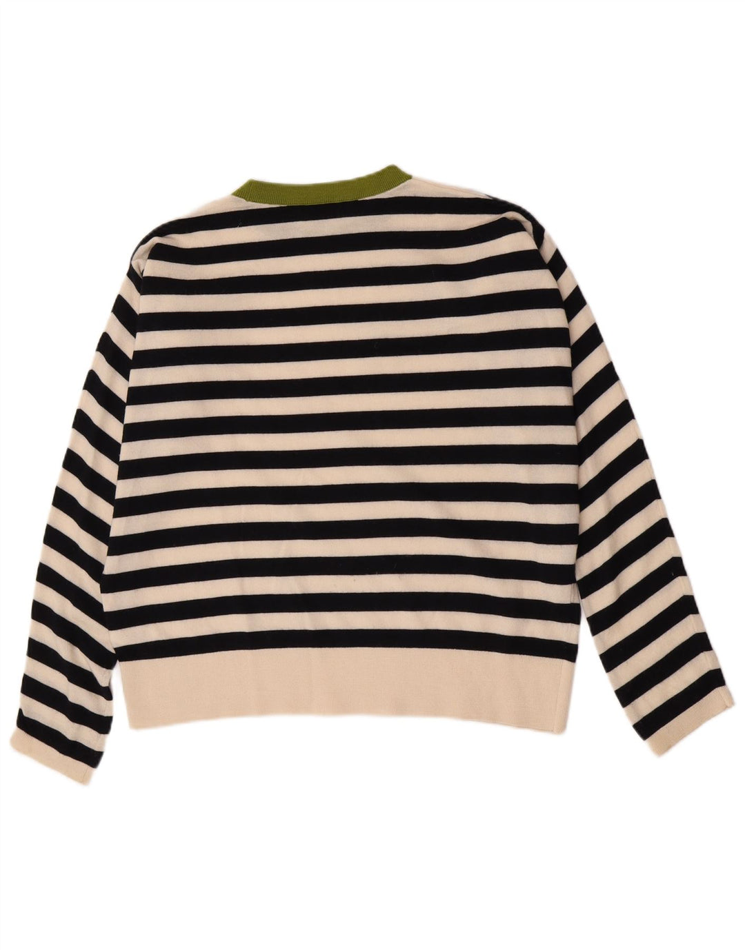 Cos Pull surdimensionné à col rond pour femme UK 10 Petit rayé noir