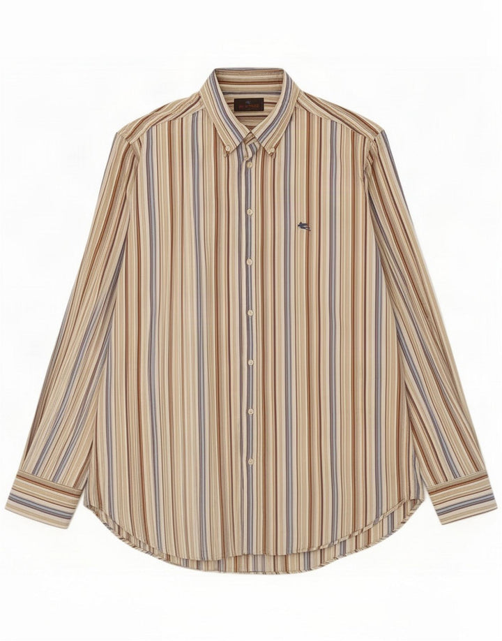 Etro Chemise Homme Taille 42 Large Coton Rayé Multicolore