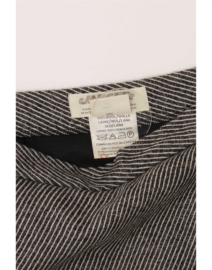 Jaeger Jupe crayon femme UK 14 Medium W28 Laine rayée grise