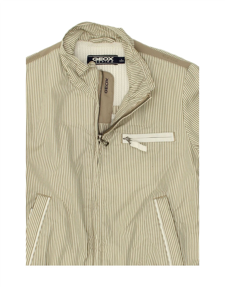 GEOX Boys Bomber Jacket 5-6 Years Beige Striped Polyamide Vintage Geox and Second-Hand Geox from Messina Hembry 