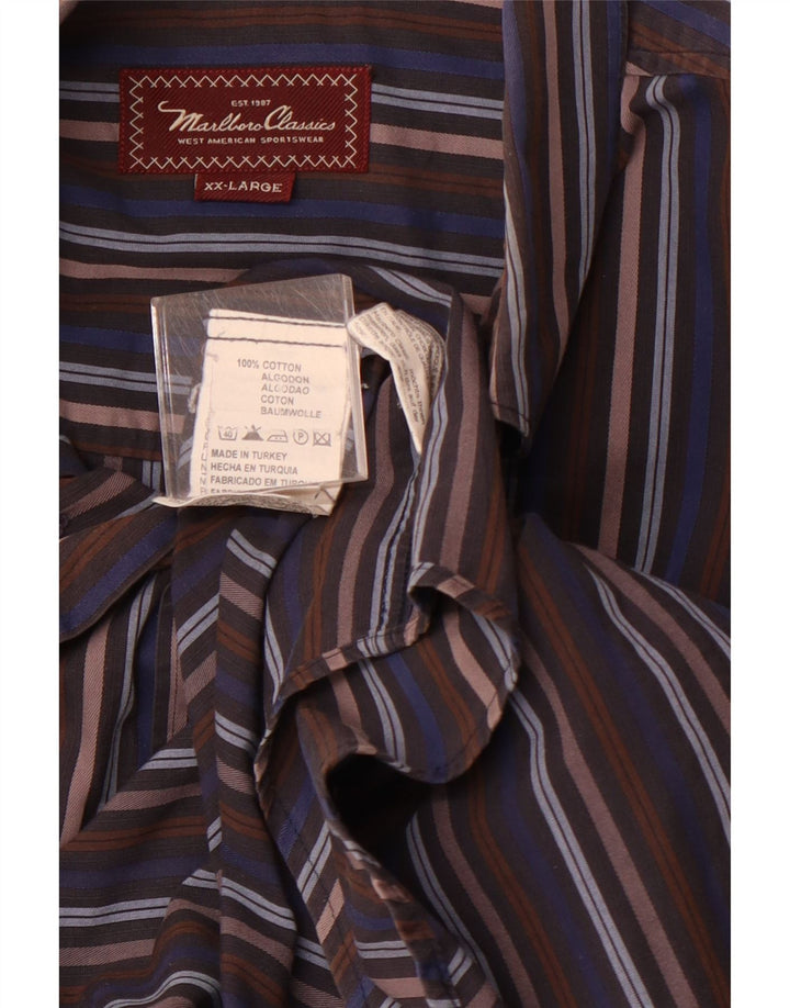 MARLBORO CLASSICS Chemise Homme 2XL Coton Rayé Multicolore