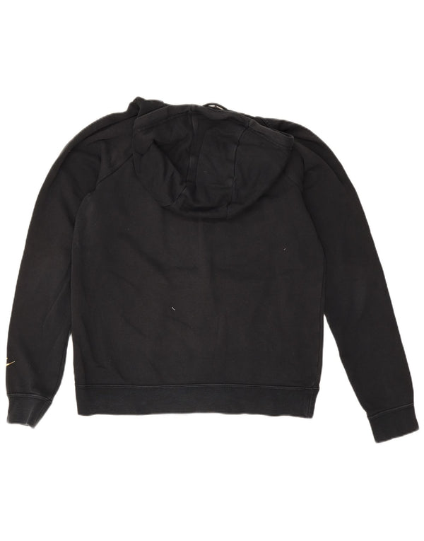 Nike Pull à capuche surdimensionné graphique pour femme UK 10 Petit coton noir