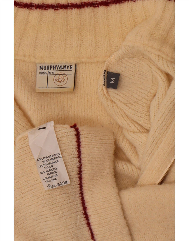 Murphy & Nye Cardigan pour femme UK 14 Medium Off White Colourblock