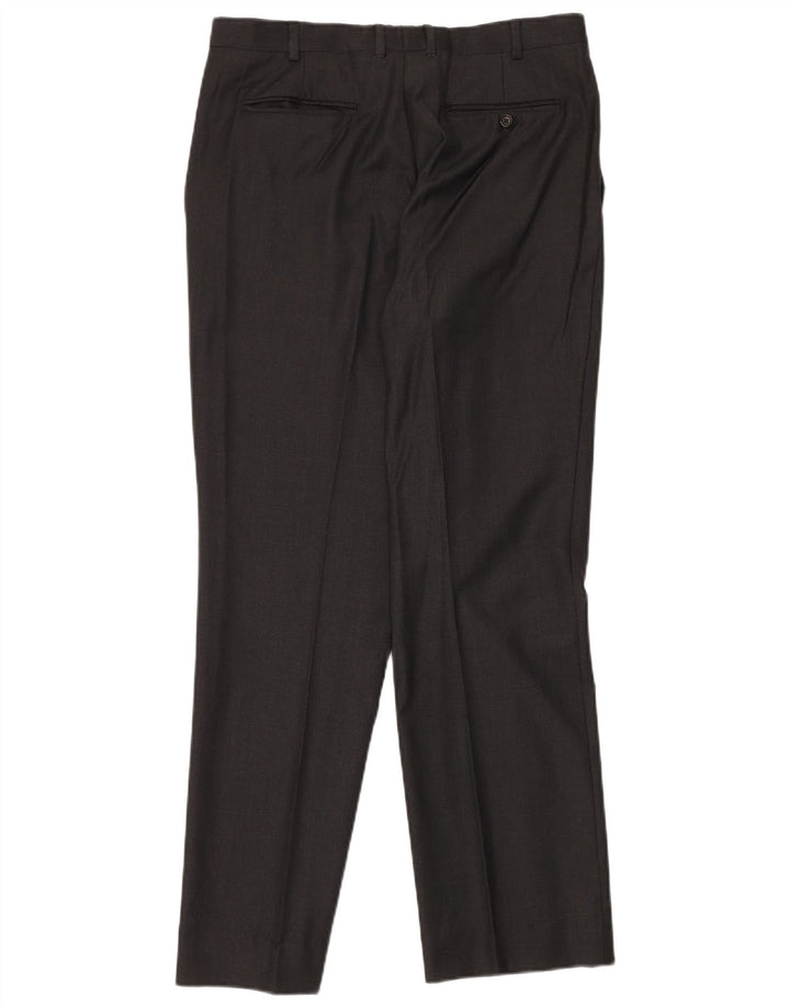 AQUASCUTUM Costume 2 pièces 2 boutons pour homme UK 40 Large W34 L32 Laine Grise