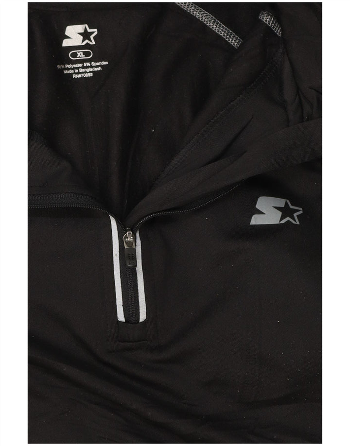 STARTER Haut de Survêtement Pull Col Zippé Homme XL Noir Rayé Polyester