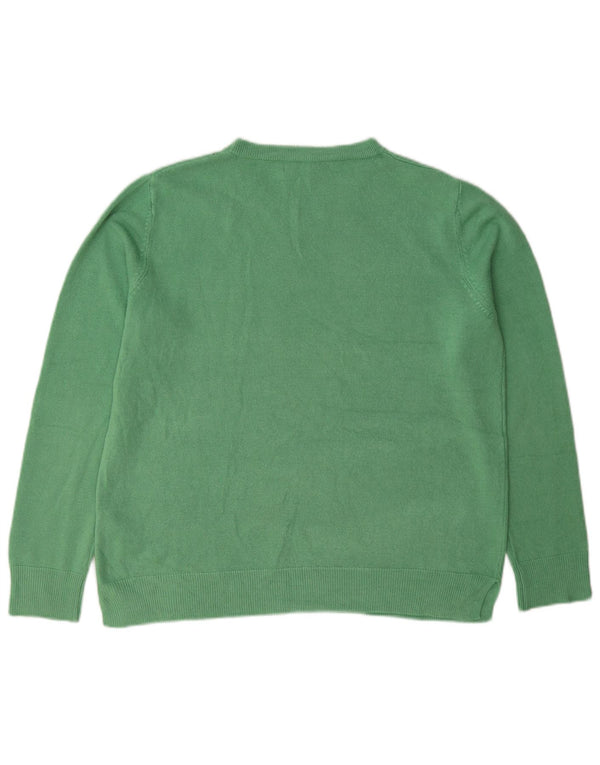 Marks & Spencer Pull ras du cou pour femme UK 16 Grand acrylique vert