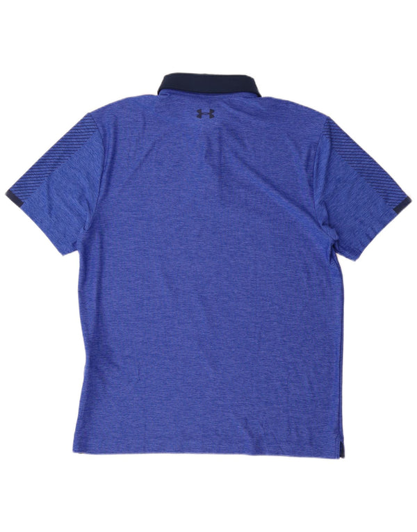 Under Armour Polo Heat Gear Homme Bleu Moyen Polyester Colorblock