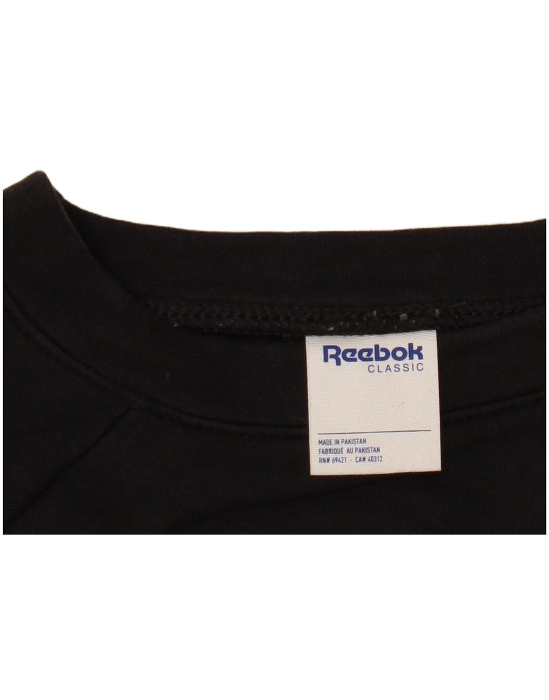 REEBOK Sweat-shirt graphique pour femme UK 44 en coton noir moyen