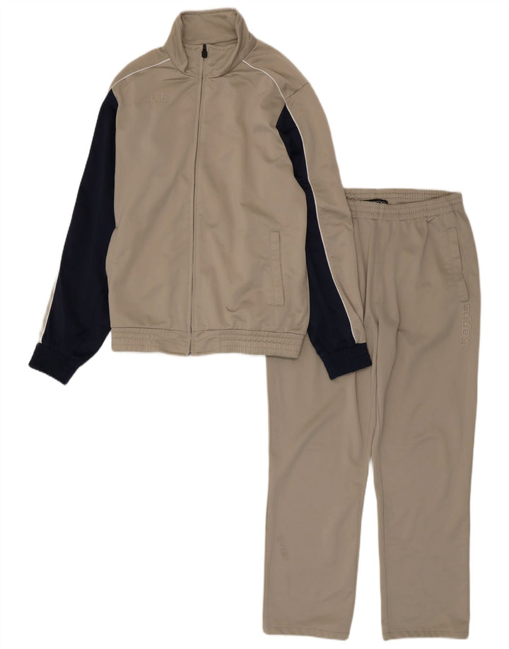 Kappa Survêtement Complet Homme Beige Moyen Colorblock Polyester