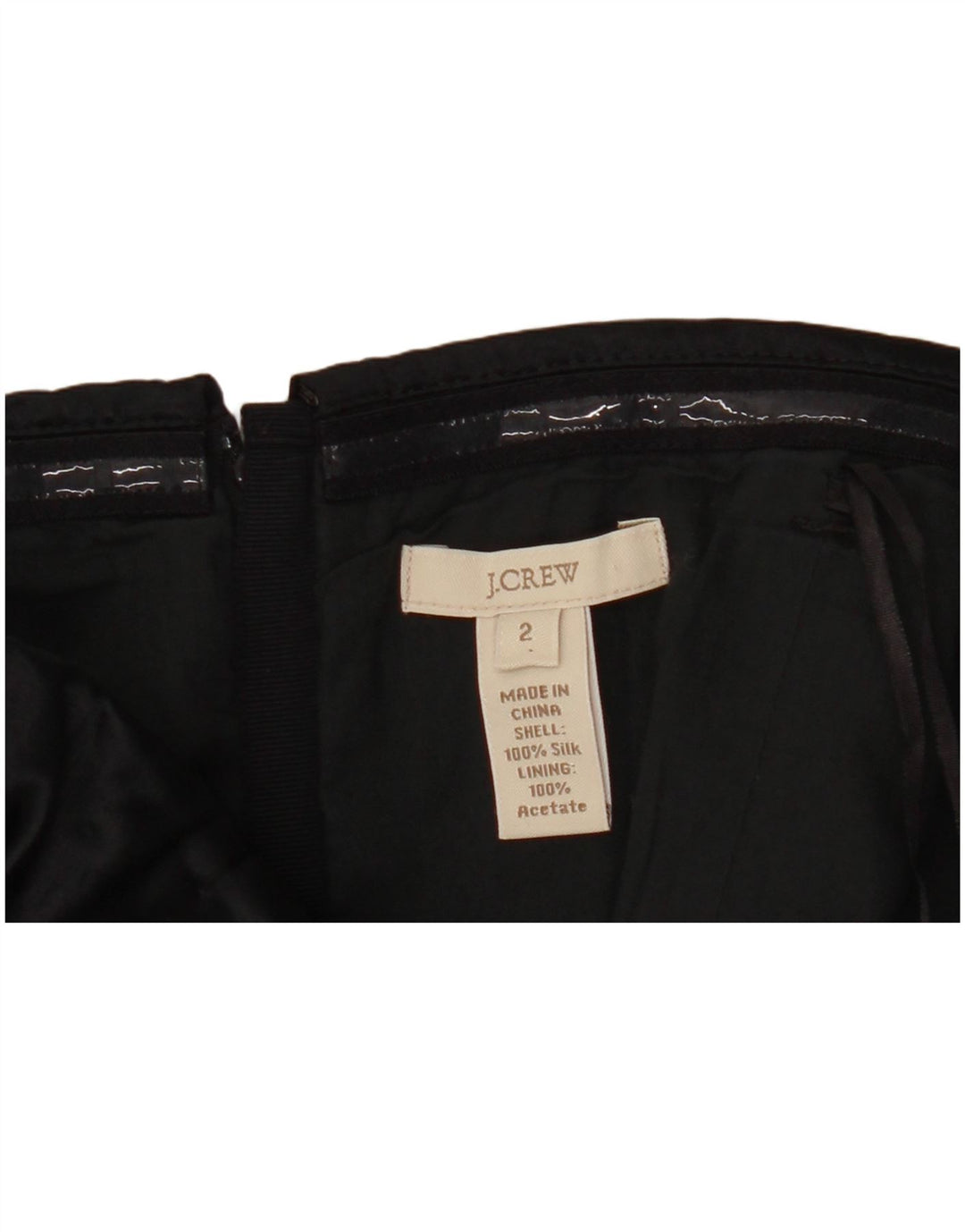 J. CREW Mini robe bustier pour femme US 2 XS en soie noire