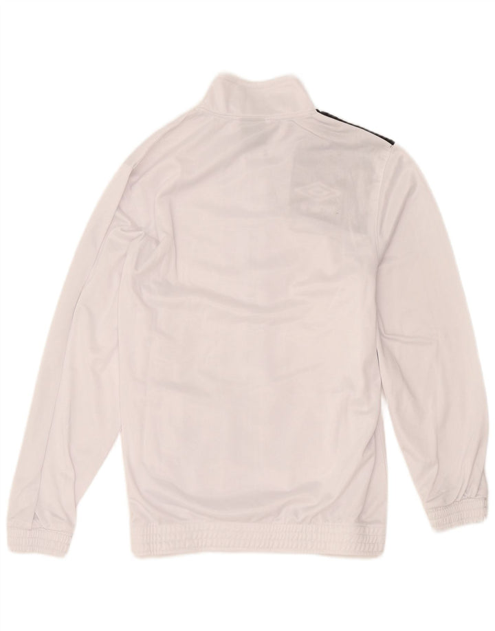 Umbro Veste de survêtement pour homme Large Blanc Colorblock Polyester