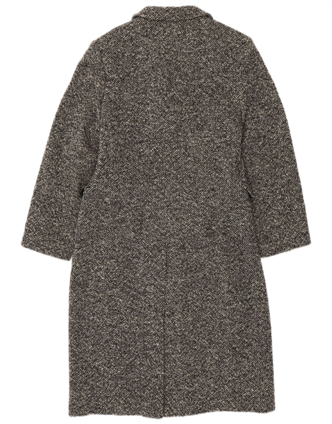 MICHELE BOYARD Manteau Femme UK 12 Laine Mouchetée Noir Moyen