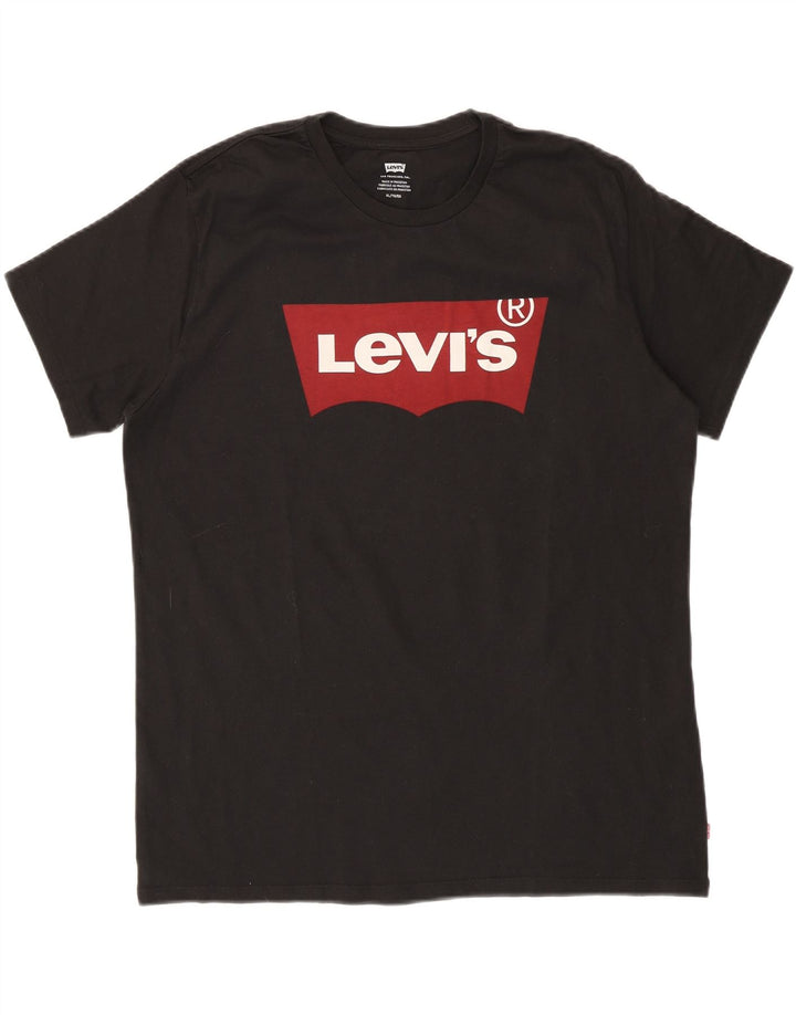 LEVI'S Mens Graphic T-Shirt Top XL Black Cotton
