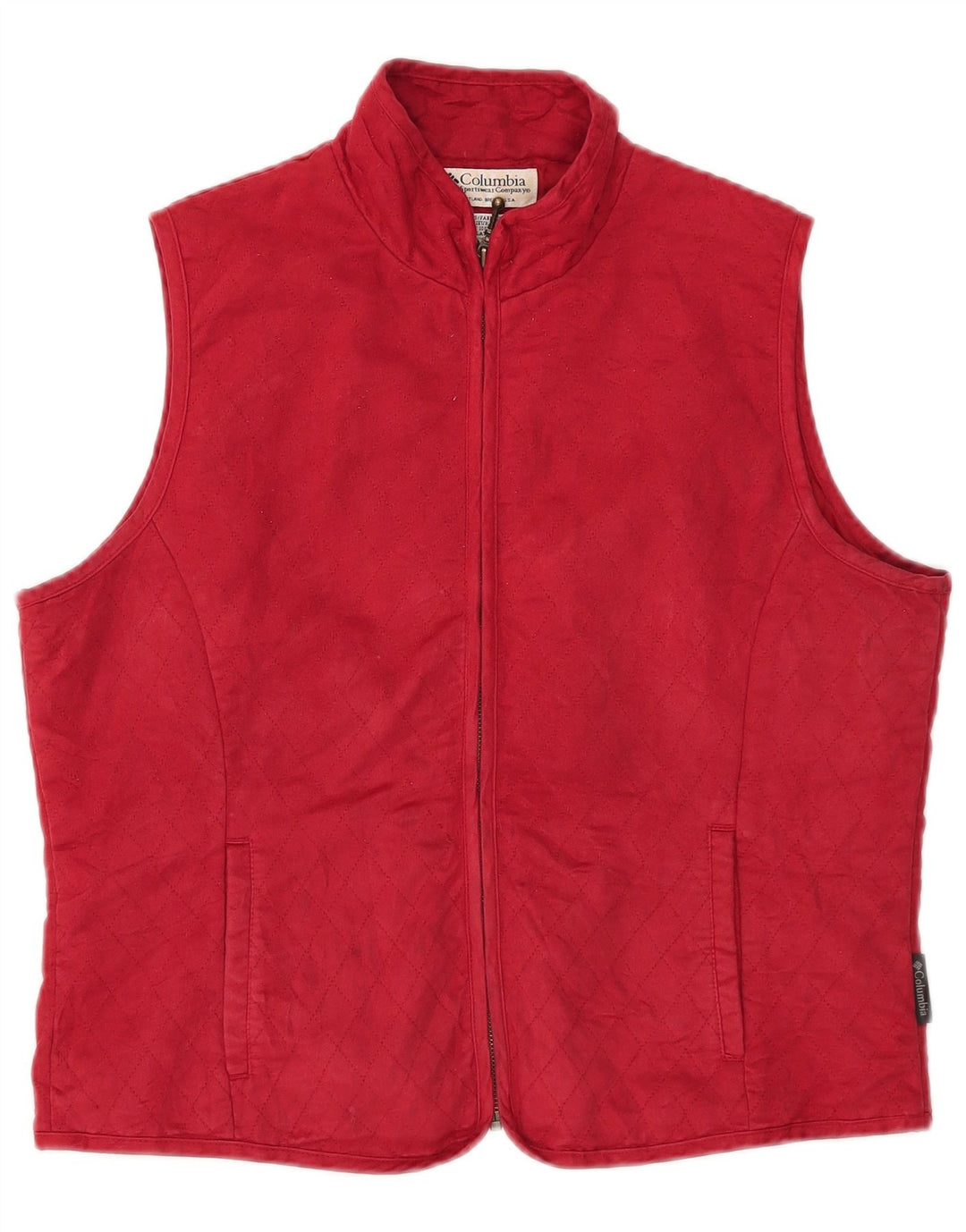 Columbia Gilet matelassé pour femme UK 16 Large Rouge Polyester