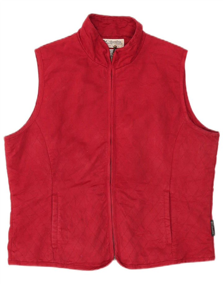 Columbia Gilet matelassé pour femme UK 16 Large Rouge Polyester