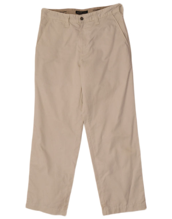 Dockers Pantalon Chino Droit Khakis W31 L30 Homme Blanc Cassé