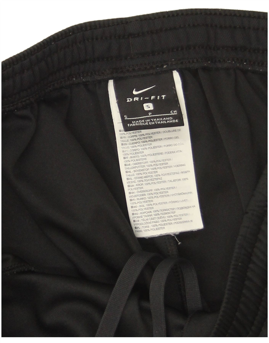 Pantalon de survêtement Nike Dri Fit pour femme UK 8 Small Noir Polyester
