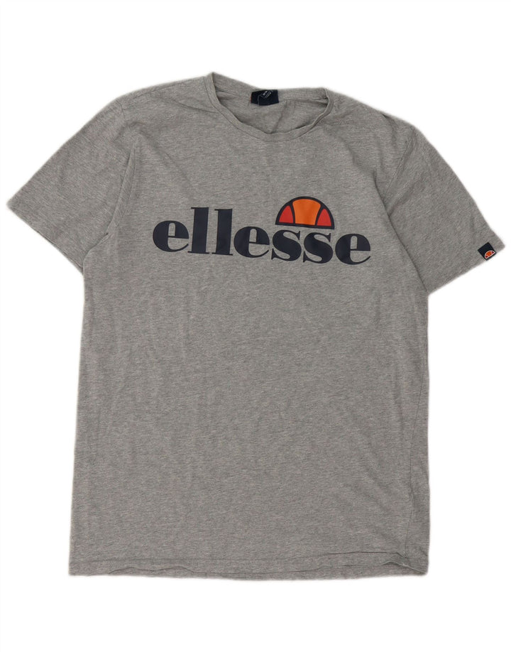 Ellesse T-Shirt Graphique Homme Gris Moyen Coton