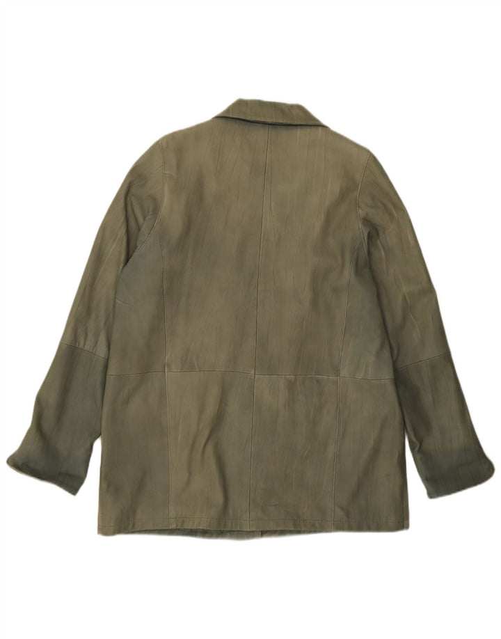 Julia S. Roma Veste en cuir pour femme EU 44 XL Cuir vert
