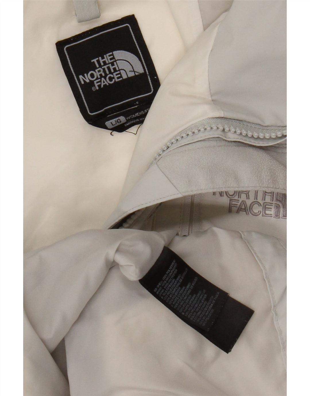 The North Face Veste de pluie pour femme UK 16 Large Blanc Colorblock Polyester