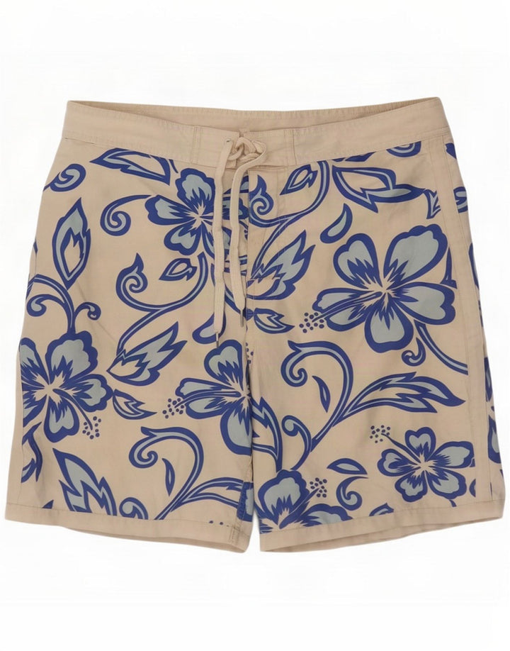 Sundek Short de bain pour homme en polyester floral blanc cassé moyen