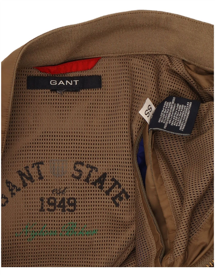 GANT Mens Bomber Jacket UK 36 Small Brown Polyester