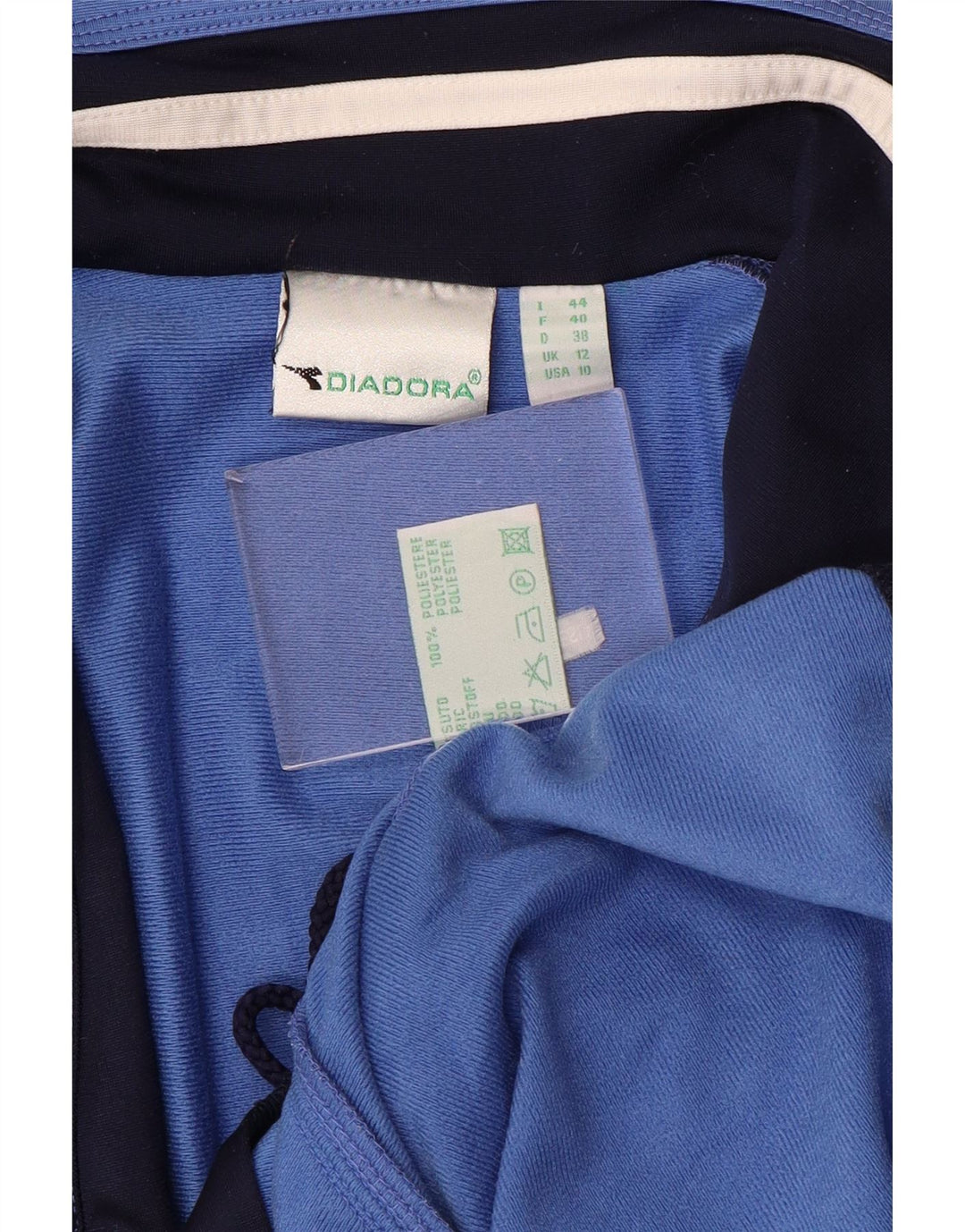 DIADORA Veste de survêtement pour femme UK 12 Bleu moyen Colourblock