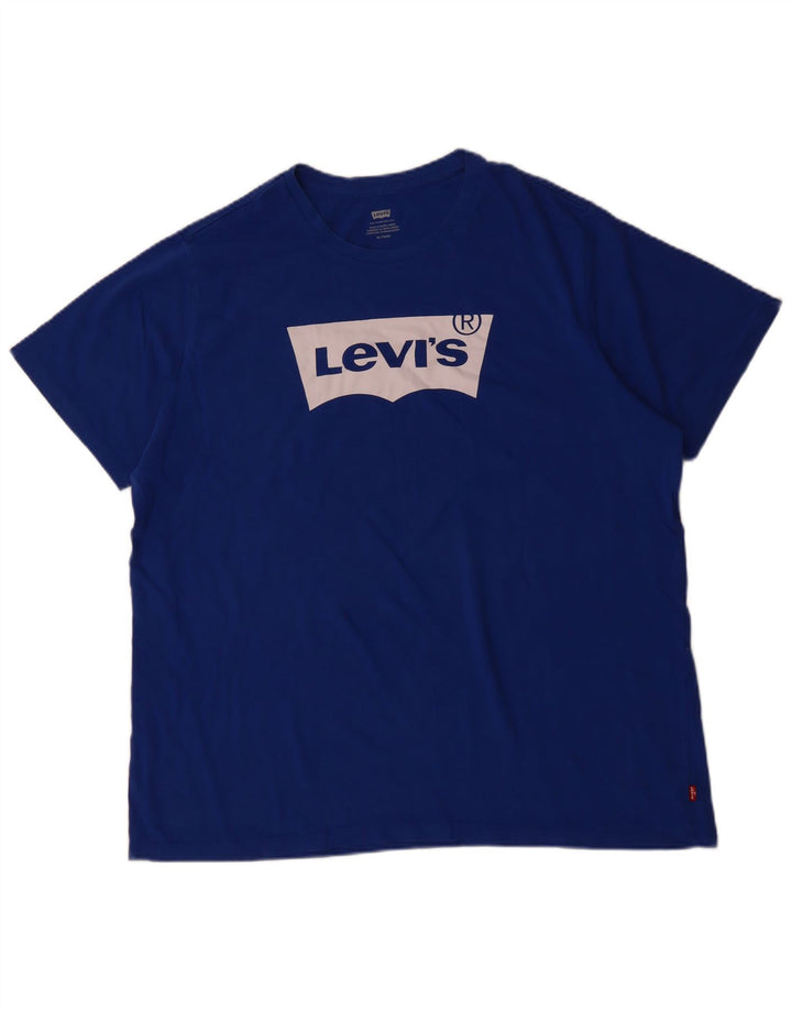 LEVI'S Mens Graphic T-Shirt Top XL Blue Cotton