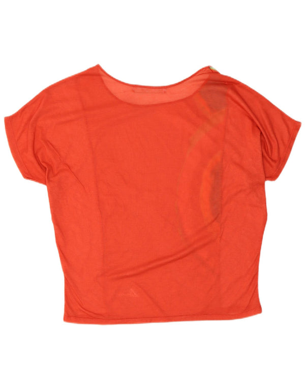 Desigual T-shirt graphique pour femme UK 14 Rouge moyen géométrique