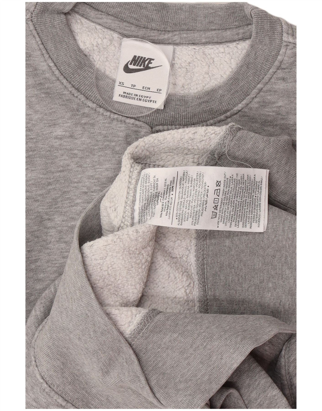 Nike Mens Sweatshirt Jumper XS Gris Coton