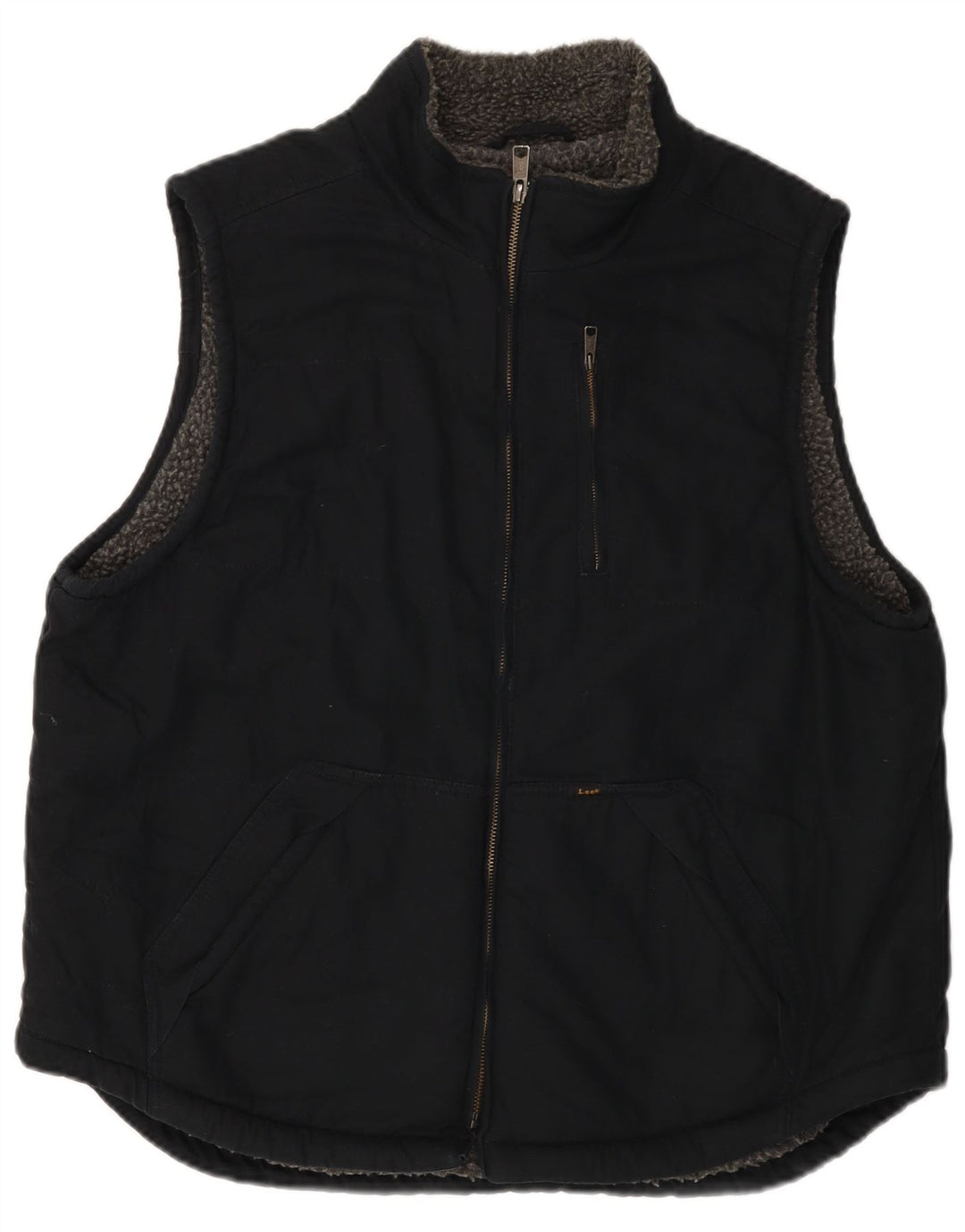 LEE Gilet utilitaire pour homme UK 40 Large Noir Coton