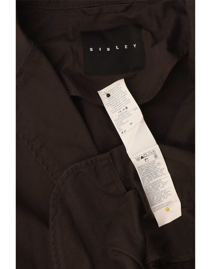 Sisley Veste Blazer 2 Boutons Homme IT 48 Marron Moyen Coton
