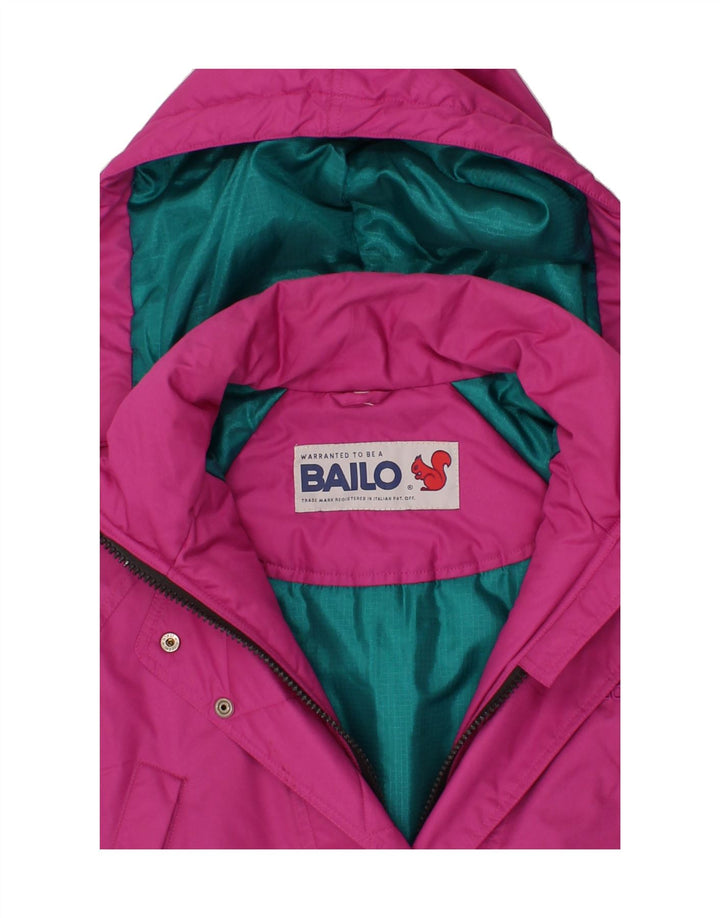 BAILO Womens Hooded Windbreaker Coat UK 18 XL Pink Polyester Vintage Bailo and Second-Hand Bailo from Messina Hembry 