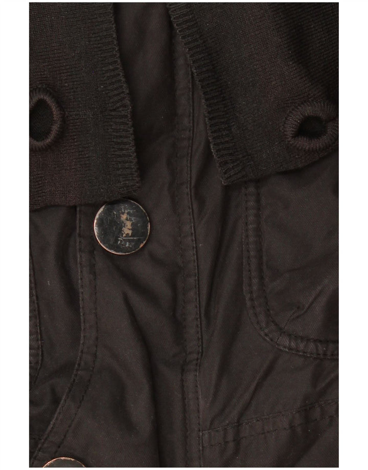 KHUJO Veste utilitaire à capuche pour homme UK 38 Medium Noir Polyester