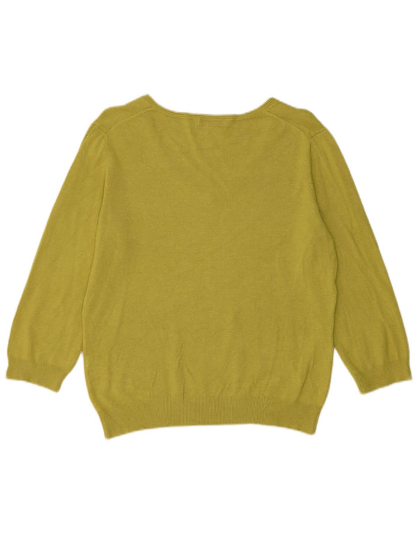 Marks & Spencer Pull court à col en V pour femme UK 16 Large Vert