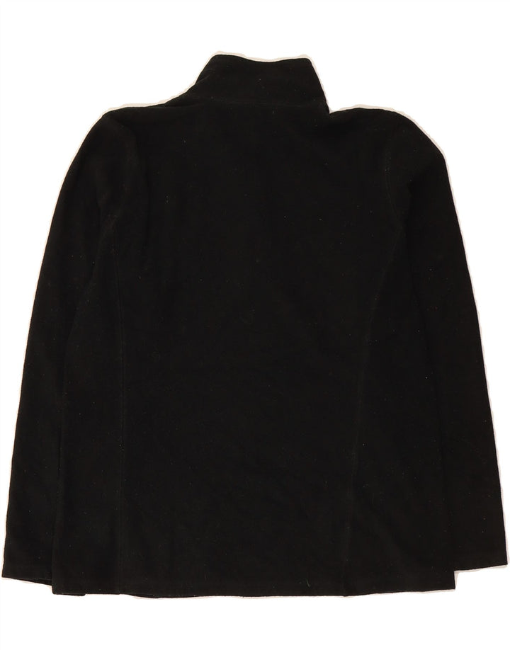 EDDIE BAUER Womens Zip Neck Fleece Jumper UK 10 Small Black Polyester Vintage Eddie Bauer and Second-Hand Eddie Bauer from Messina Hembry 