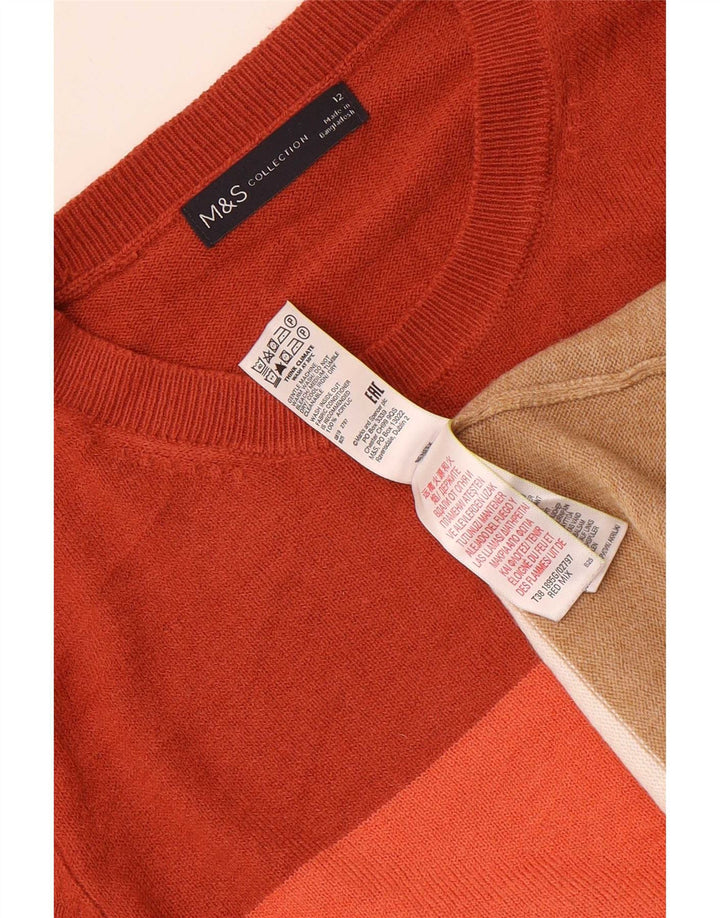 Marks & Spencer Pull ras du cou pour femme UK 12 Medium Multicolore